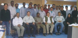 Our Bahrain team with Mr Sim Siang Huat, Site Manager for GIIC Pelletising Plant-2 project